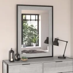 Atria Bedroom Mirror By Bush Furniture - Charcoal Gray -Bed Frame Shop 9d45807b c7fa 4029 befe 717c443f8ddd