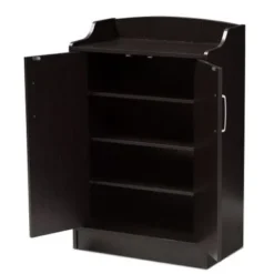 Contemporary Dark Brown Shoe Cabinet By Baxton Studio - Espresso - No Drawers -Bed Frame Shop 9dafef9c e4f7 4c60 a3f9 65230b5d77f6