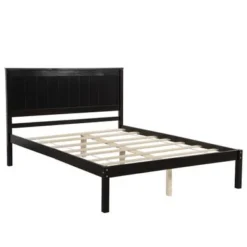 Nestfair Wooden Platform Bed With Headboard And Wood Slat Support - White - Twin -Bed Frame Shop 9e2073c2 0f0a 4765 894a 1d191d824fdd