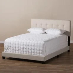Contemporary Fabric Bed By Baxton Studio - Grey - Queen -Bed Frame Shop 9e44fd1a 3d67 4055 8a1c 63a68ce545c6