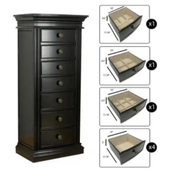 Hives & Honey Landry Black Jewelry Armoire - Black -Bed Frame Shop 9e4e666d d4dc 4b0d 8ec8 6f9c73d0fcef
