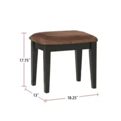 Wood And Mirror Vanity Set With Stool - White -Bed Frame Shop a0217bdc 51d2 4482 a63b ce873e88ff9e