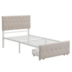Nestfair Metal Storage Platform Bed With Big Drawer - Grey - Queen -Bed Frame Shop a031ca51 142a 4801 a4a3 8ce5d5aa0450