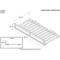 Raised Panel Trundle Twin White - White -Bed Frame Shop a11609b1 e18a 4d26 9a14 4e8c95bf9c15