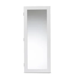 Baxton Studio Pontus Modern Wall-Mountable Wood Jewelry Armoire With Mirror - Black -Bed Frame Shop a14b0d0d 1906 4944 8ea7 953359d3e056