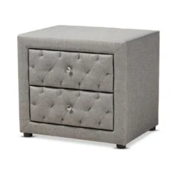 Baxton Studio Contemporary Fabric 2-Drawer Nightstand - Light Beige -Bed Frame Shop a15e480b dae5 4658 a7fb 6f9f9e788f6c