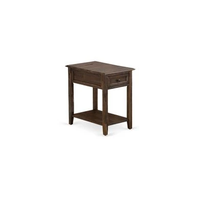 2-Piece Furniture Set With Frame - Distresses Jacobean Night Stand - Brown Faux Leather And Black Legs(Bed Size Options) - GB28F-1DE07 8 2-Piece Furniture Set With Frame - Distresses Jacobean Night Stand - Brown Faux Leather And Black Legs(Bed Size Options) - GB28F-1DE07 - Image 8