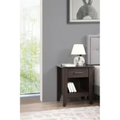 Lennox 1-drawer Wooden Nightstand - Wenge