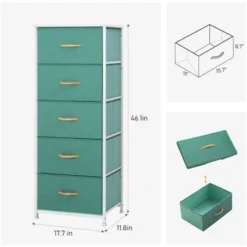 Pellebant 5 Drawers Vertical Storage Tower Organizer - Green - 5-drawer -Bed Frame Shop a313d4e8 395d 42ca 8fe3 65c8436f7b07