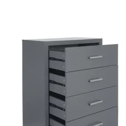 Beeson 2 Piece 5 Drawer Dresser And Nightstand Bedroom Set By Christopher Knight Home - Natural/Black -Bed Frame Shop a3603007 9f1c 48bf a043 4a1c1f97afe5