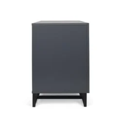 Beeson 2 Piece 4 Drawer Dresser And Nightstand Bedroom Set By Christopher Knight Home - Charcoal Gray/Black -Bed Frame Shop a3de958b 2b42 4781 b00f 361f8823cd1a