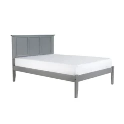 Madison Full Platform Bed With Open Foot Board Grey - Full