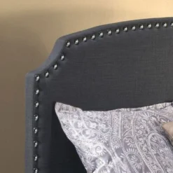 Copper Grove Wurzach Dark Grey Linen-upholstered Headboard - Full -Bed Frame Shop a5e3b6c9 4f27 4590 bc7e f8f47cb141f1