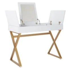 Silver Orchid Davidson White/Gold Vanity - White/ Gold -Bed Frame Shop a68d1aef 35df 4d24 9fb8 be7dc8c8d8ae