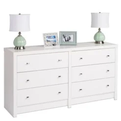 Prepac Pure White Nolita 6-drawer Dresser - White - 6-drawer -Bed Frame Shop a70ddfe4 7d86 401f bc47 1737e983c98e