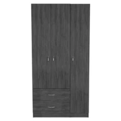 Boahaus Dortmund Armoire (Wengue) - Black -Bed Frame Shop a755ea4a 928a 4dcd 978d 8e3fb8938317