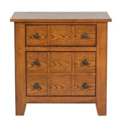 Copper Grove Grandpa's Cabin Aged Oak Night Stand - Brown - 2-drawer -Bed Frame Shop a90ef09c c841 42ba 87ef 5e6583987324