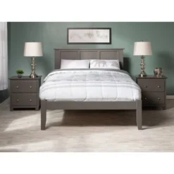 Madison Full Platform Bed With Open Foot Board Grey - Full -Bed Frame Shop a94a2625 bd13 4638 b6b3 be4fc5ae4392