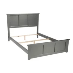 Madison Full Platform Bed With Matching Footboard In Grey - Full -Bed Frame Shop a98f73d9 3c95 45ee adb7 6b22be8d22c6