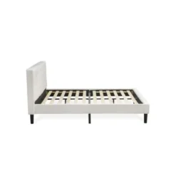 3 Piece Bedroom Set - 1 Wood Bed Upholstered White Velvet Fabric And 2 Night Stands - Clover Green Finish Nightstand - NL19Q-2BF12 -Bed Frame Shop aa455ed1 1c6a 4a3a 9eff 6a00e4f0c4eb