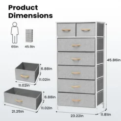 Pellebant 7-Drawer Storage Chest Dresser - Grey - 7-drawer -Bed Frame Shop aa8cca5d f373 4baa 8b2d f577d9434516