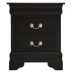 Louis Phillipe Traditional 2-drawer Wood Nightstand - White -Bed Frame Shop aad61e21 a505 4fb1 8fca 296c0f64881f