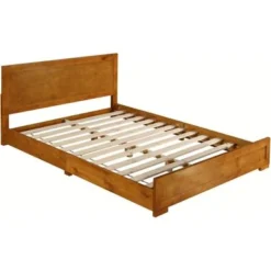 Oxford Bed In Oak Finish - Twin -Bed Frame Shop abd82402 ba4e 4a72 a417 453f150bb64e