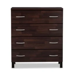 Baxton Studio Maison Modern And Contemporary Oak Brown Finish Wood 4-Drawer Storage Chest - 4-drawer -Bed Frame Shop ac4170b2 76ad 4add 9e8e 5b4c5f97acb8