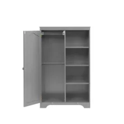 Nestfair Storage Armoire Cabinet With 3 Shelves - Pink -Bed Frame Shop af04210a 98f4 40af 89d9 c341a1dca785