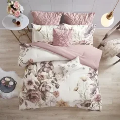 Blush Cassandra 8 Piece Cotton Printed Comforter Set King -Bed Frame Shop afbbee97 2b9e 413d a585 5a60e5416200