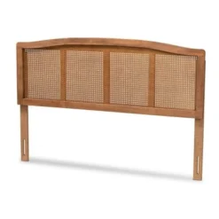 Carson Carrington Ugglom Wood And Synthetic Rattan Headboard - Full