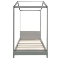 Merax Twin Size House Platform Bed With Headboard - White -Bed Frame Shop b000cc79 b872 4455 afac e4bd7569718e