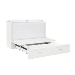 Hamilton Murphy Bed Chest With Storage Drawer And Built-In Charger - Grey - Twin XL -Bed Frame Shop b00f6a0e 9299 46b1 ad44 8b5a4c6cc6e0