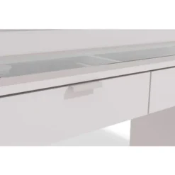 Boahaus Jane Dressing Table, Glass Top, 07 Drawers, Black - Black -Bed Frame Shop b0a20a28 1e9f 4c66 b563 43a267e0928d