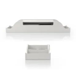 DH BASIC Contemporary White 47-inch Wall Mounted Makeup Vanity By Denhour - Coastal White -Bed Frame Shop b0c48db3 3428 4201 8d75 21fddeeec15f