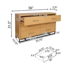 Beeson 2 Piece Double Dresser And Nightstand Bedroom Set By Christopher Knight Home - Maple/Black -Bed Frame Shop b13785b3 8701 4ce1 a3ff a0fdc2815630