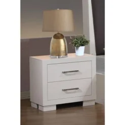 Porch & Den Lincoln Hwy White Wood/ Veneer Nightstand - 2-drawer - White