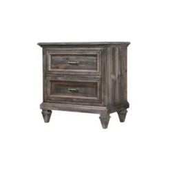Magnussen B2590 Calistoga Black Finish Pine Drawer Nightstand - Weathered Charcoal