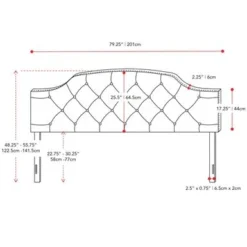 Copper Grove Kalene Upholstered Diamond-tufted Arched King Panel Headboard - Blue -Bed Frame Shop b2f1194f 7750 4a34 806e 557b1aa03a7d