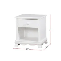 Wooden Nightstand With Bottom Shelf - Pink -Bed Frame Shop b3353a02 6a88 4584 b1f0 332bf34429e8