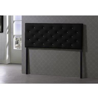 Baxton Studio Silver Orchid Ahern Contemporary Headboard - Queen - Black 7 Baxton Studio Silver Orchid Ahern Contemporary Headboard - Queen - Black - Image 7