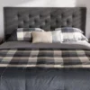 Contemporary Fabric Headboard By Baxton Studio - Grey - Full