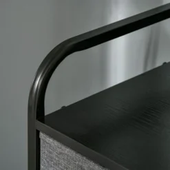 HOMCOM 5-Drawer Dresser Tower 4-Tier Storage Organizer With Steel Frame Wooden Top For Bedroom Hallway Closets - Grey -Bed Frame Shop b4a0285e a060 43d3 ad39 4d98b4bac1d6