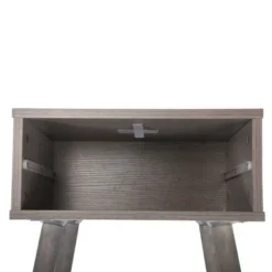 Cement Gray Nightstand With One Drawer,Set Of 2 - Cement Gray -Bed Frame Shop b54d84b1 75fe 4943 9011 f5f1b5be4ab6