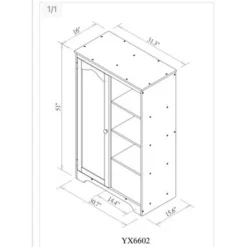 Nestfair Storage Armoire Cabinet With 3 Shelves - Pink -Bed Frame Shop b6203a54 6e60 4f1e a1a5 f4062c288425