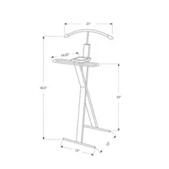 Valet Stand/ Organizer/ Suit Rack/ Bedroom/ Wood/ Metal/ Brown/ Chrome/ Contemporary/ Modern -Bed Frame Shop b6447972 9e19 4eae 9c4f 8566434e3431
