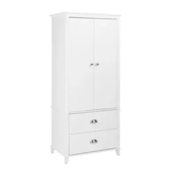 Prepac Yaletown 2-Door Armoire - White -Bed Frame Shop b665c19a 0c91 4360 b6a1 ee619d8bc907