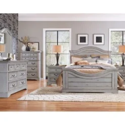 Lakewood Panel Bed By Greyson Living - Antique White - Queen -Bed Frame Shop b6edb544 98f8 40cb 8a5d ecd97330580e
