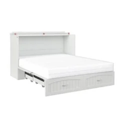 AFI Southampton Murphy Bed Chest With Built-In Charging Station - White - Twin XL -Bed Frame Shop b7766dc9 9a57 4072 8cd6 58709b97a107