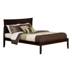Metro King Platform Bed With Open Foot Board In Espresso - Espresso - King